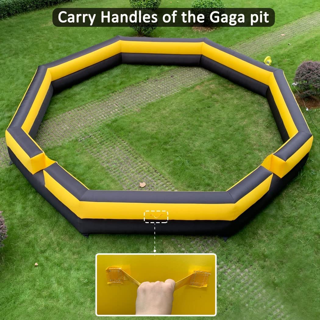 Inflatable Gaga Ball Pit 26FT Portable Gaga Ball Pit Inflatable with Blower for Indoor Outdoor School Family Activities
