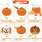 SKINOSM Pumpkin Carving Kit for Kids, 6 Easy Halloween Pumpkin Carving Tools Set, 6 LED Candles, 10 Carving Stencils & 20 Halloween Cellophane Candy