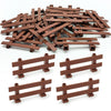 24pcs 1x8 Fences Building Block Toy Garden Farm Pieces Accessories Brown Fence Compatible with Major Brand