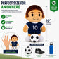 Olivia Martini Soccer Plush Toy for Kids, 10 Inch Soft Player Stuffed Animal, Cute Doll Plushie, Room Decor for Boys & Girls, Gift for Soccer Players