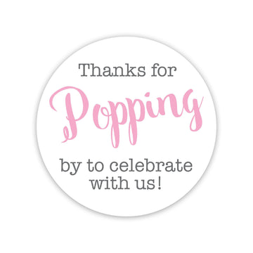 36ct, Thanks for Popping By Stickers, Thanks for Celebrating with Us Stickers (#381-C-BP)
