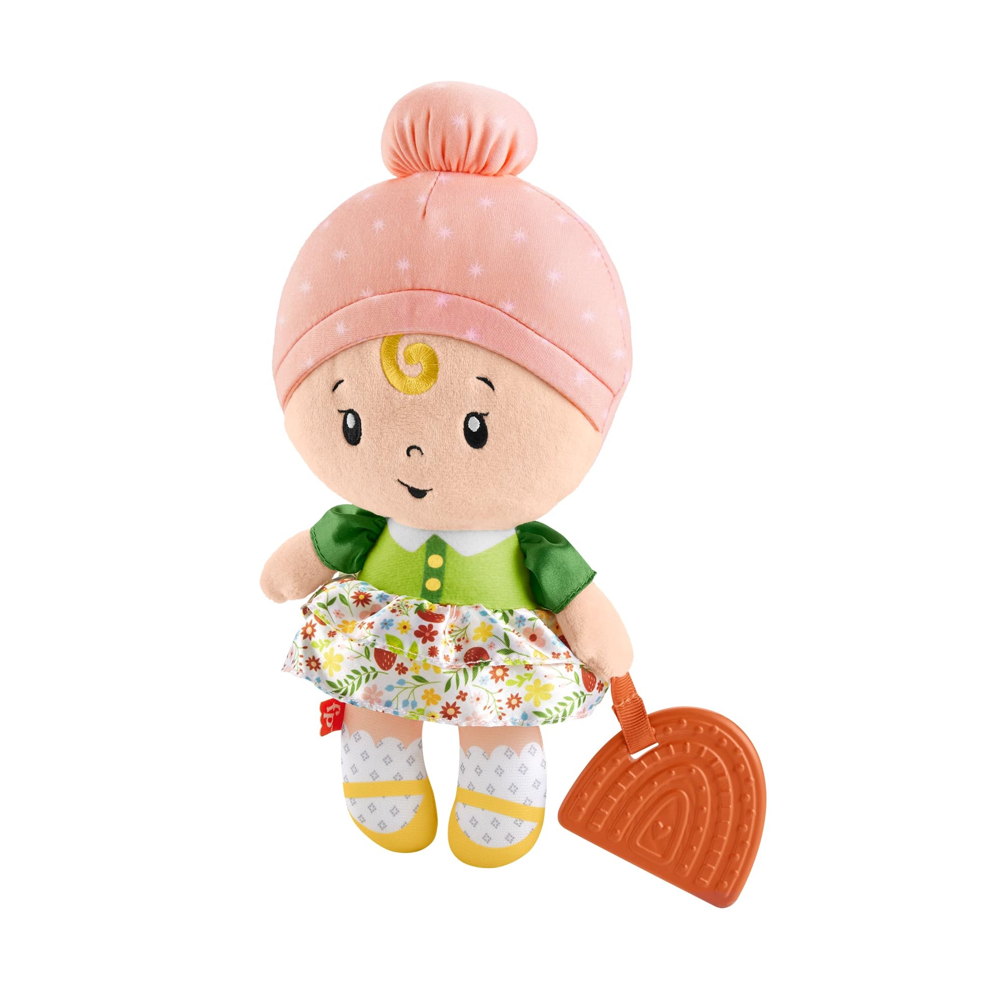 Fisher-Price My First Doll Cuddly Sensory Toy for Babies from 6 Months, Items Sold Separately, HXK44