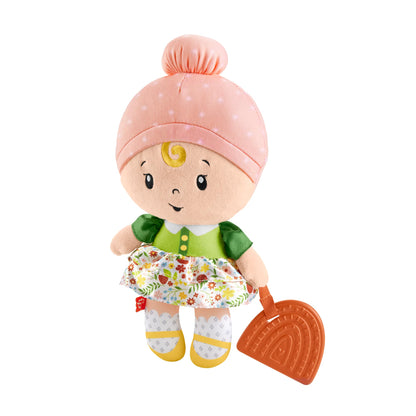 Fisher-Price My First Doll Cuddly Sensory Toy for Babies from 6 Months, Items Sold Separately, HXK44