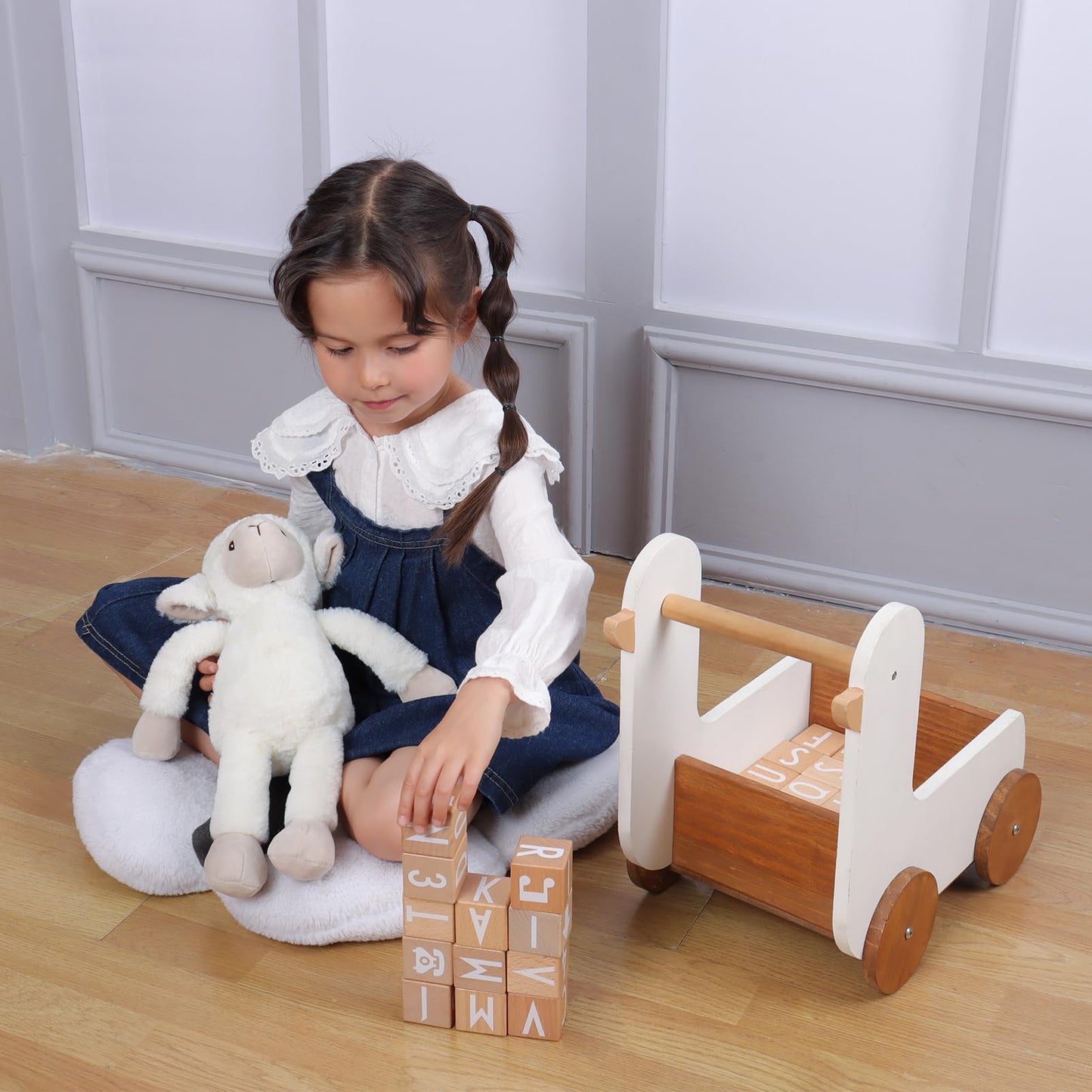 Apricot Lamb Toys Plush Lamb Soft Stuffed Sheep Soft Stuffed Baby 10''