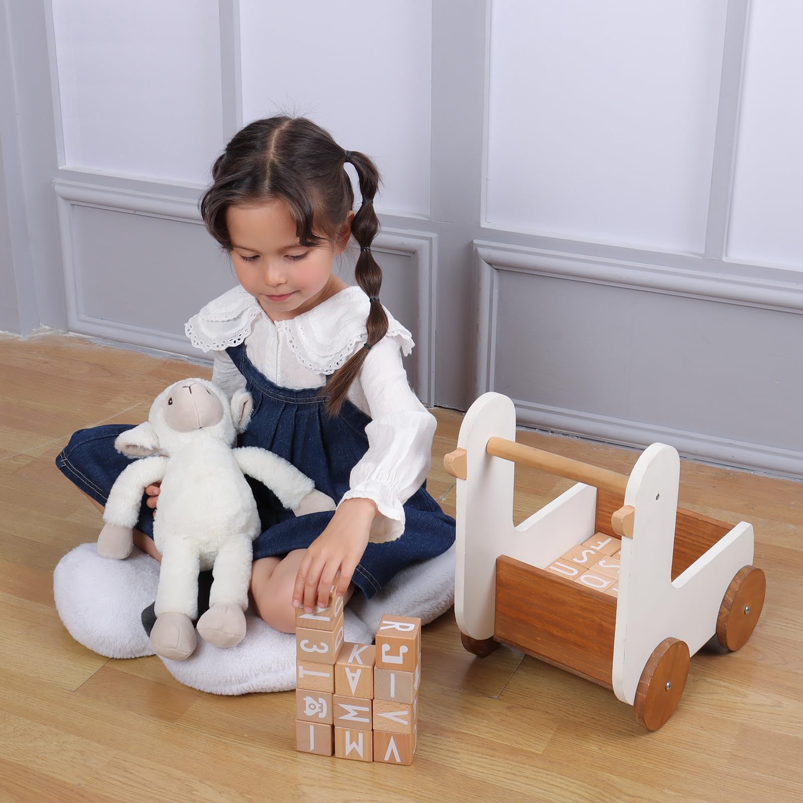 Apricot Lamb Toys Plush Lamb Soft Stuffed Sheep Soft Stuffed Baby 10''