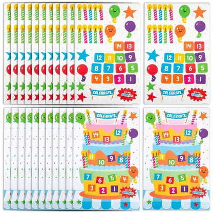 Birthday Countdown Sticker Scenes - 12 Pieces