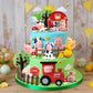 20Pcs Farm Cake Decorations Farm Cake Topper for Animal Farm Baby Shower Supplies