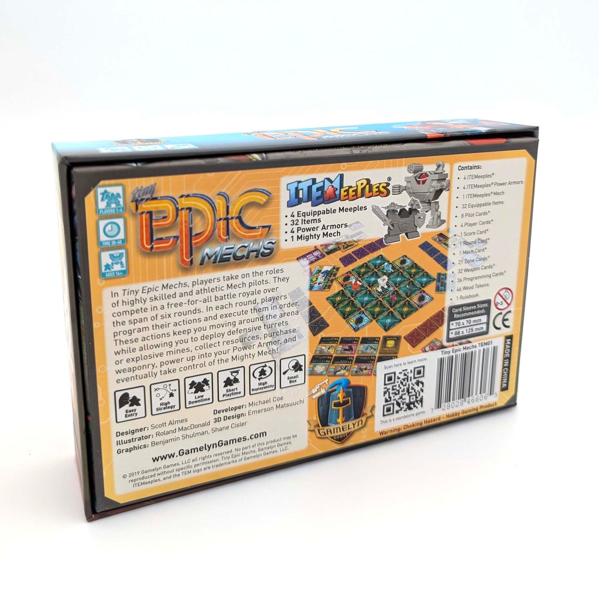 Tiny Epic Mechs Deluxe - Strategic Mech Combat & Programming Game, 1-4 Players, Ages 14+, Includes ITEMeeples & Miniatures