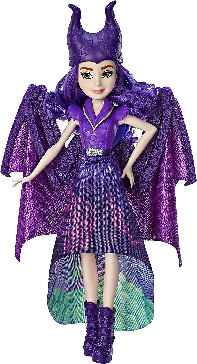 Disney Descendants Dragon Queen Mal, Fashion Doll Transforms to Winged Dragon