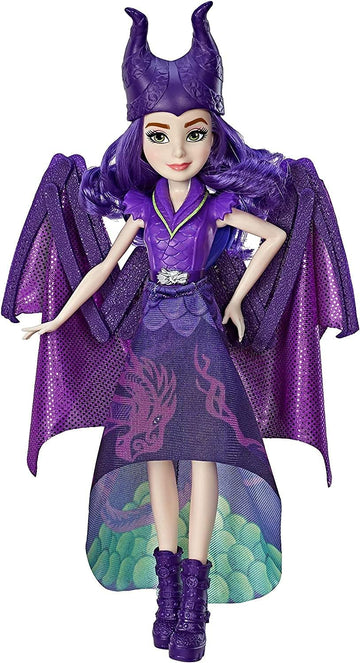 Disney Descendants Dragon Queen Mal, Fashion Doll Transforms to Winged Dragon