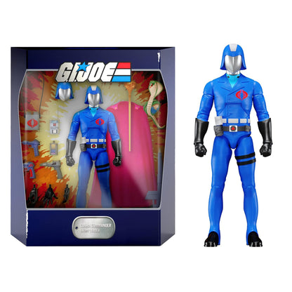 Super7 ULTIMATES! G.I. Joe Cobra Commander - 7" G.I. Joe Action Figure with Accessories Classic Cartoon Collectibles and Retro Toys