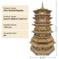 3D Wooden Puzzles for Adults Wooden Pagoda Assembly Model Kits,3D Puzzle Adult Building Crafts for Adults and 14+ Teens.(Five-Storied Pagoda 1287