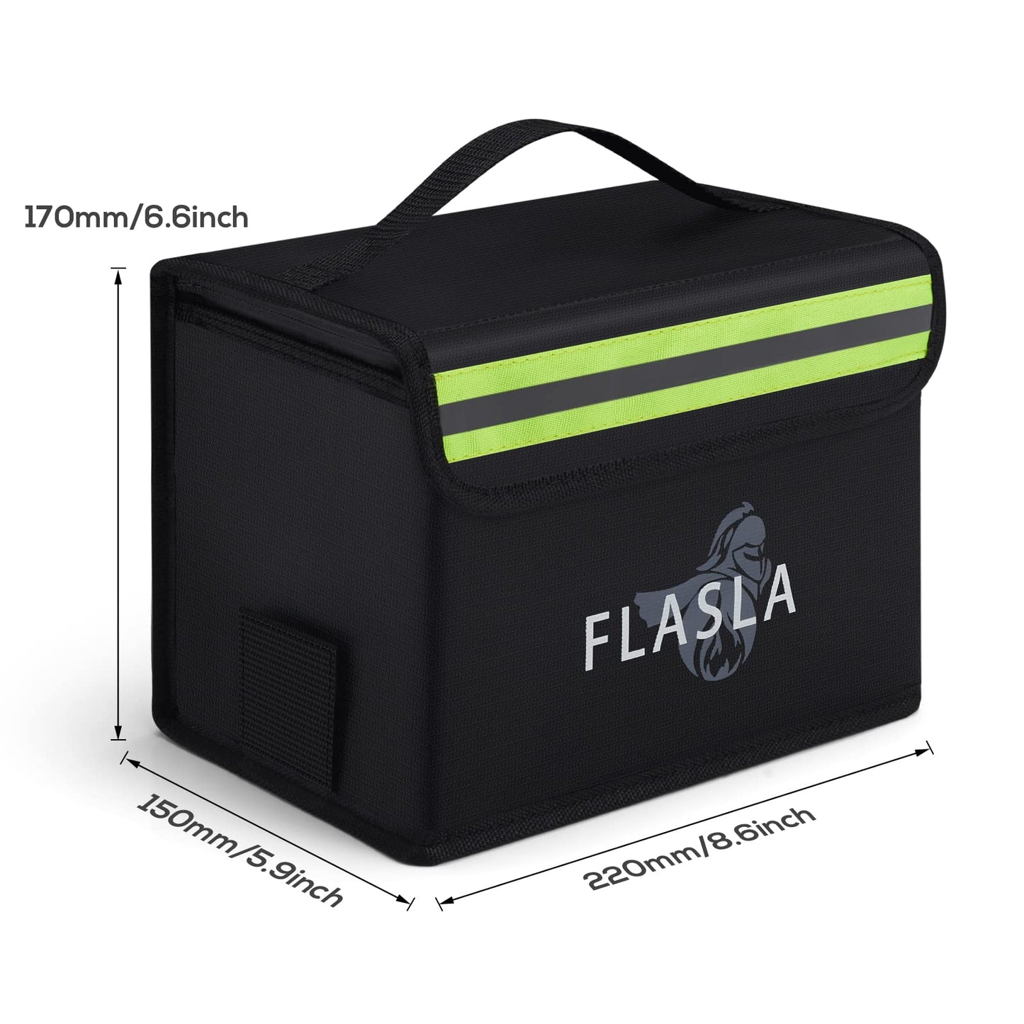FLASLD Lipo Battery Safe Bag Fireproof Explosionproof Bag for Charge & Storage, RC Lipo Guard Pouch with Large Capacity (8.6 x 6.7 x 5.9 in)
