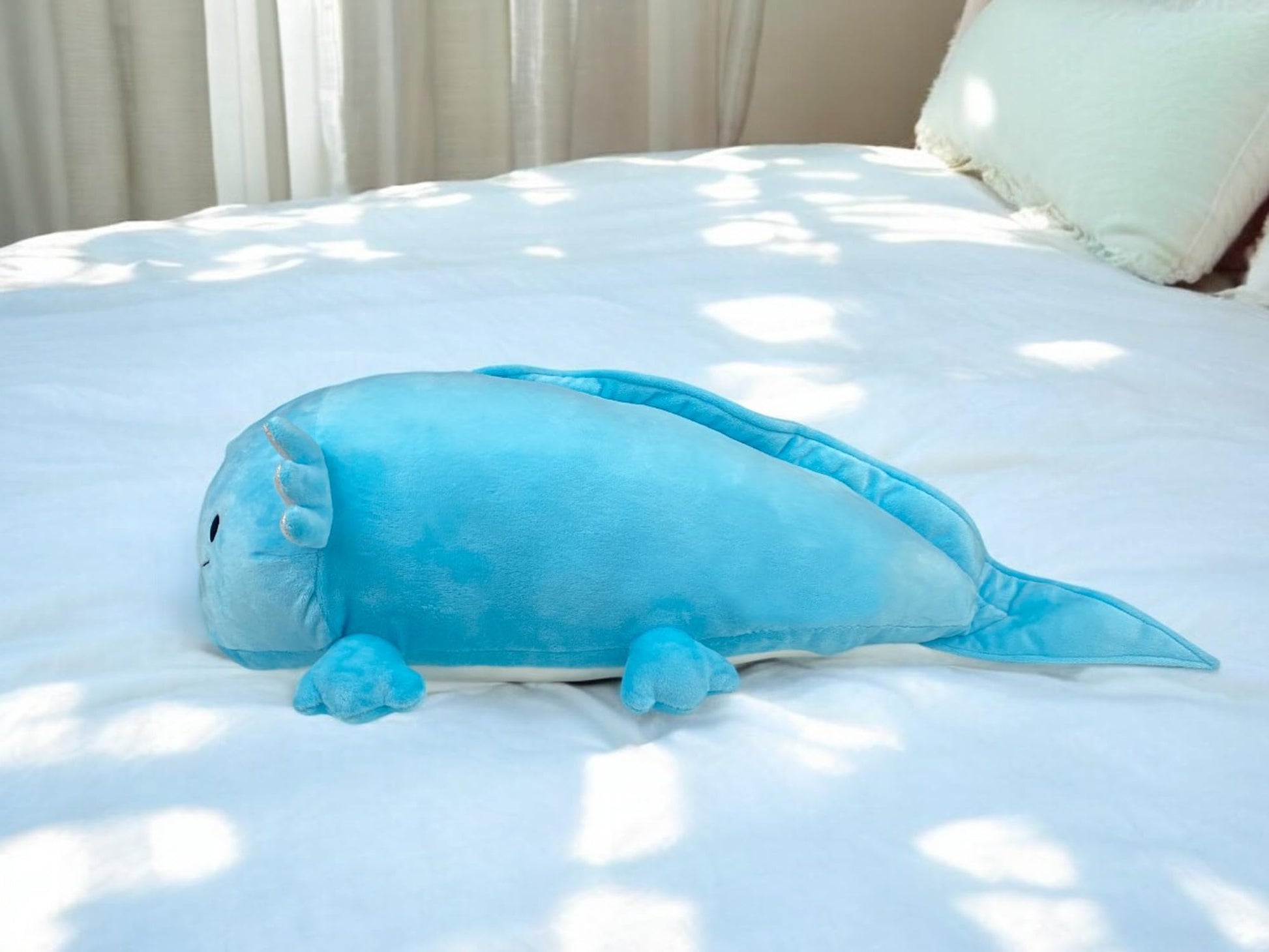 Pineapple Axolotl Plush Toy, Giant Soft Axolotl Stuffed Animal Pillow, Kawaii Plushies, Cute Squishy Plushie Gift for Kids & Adults (24 inch)