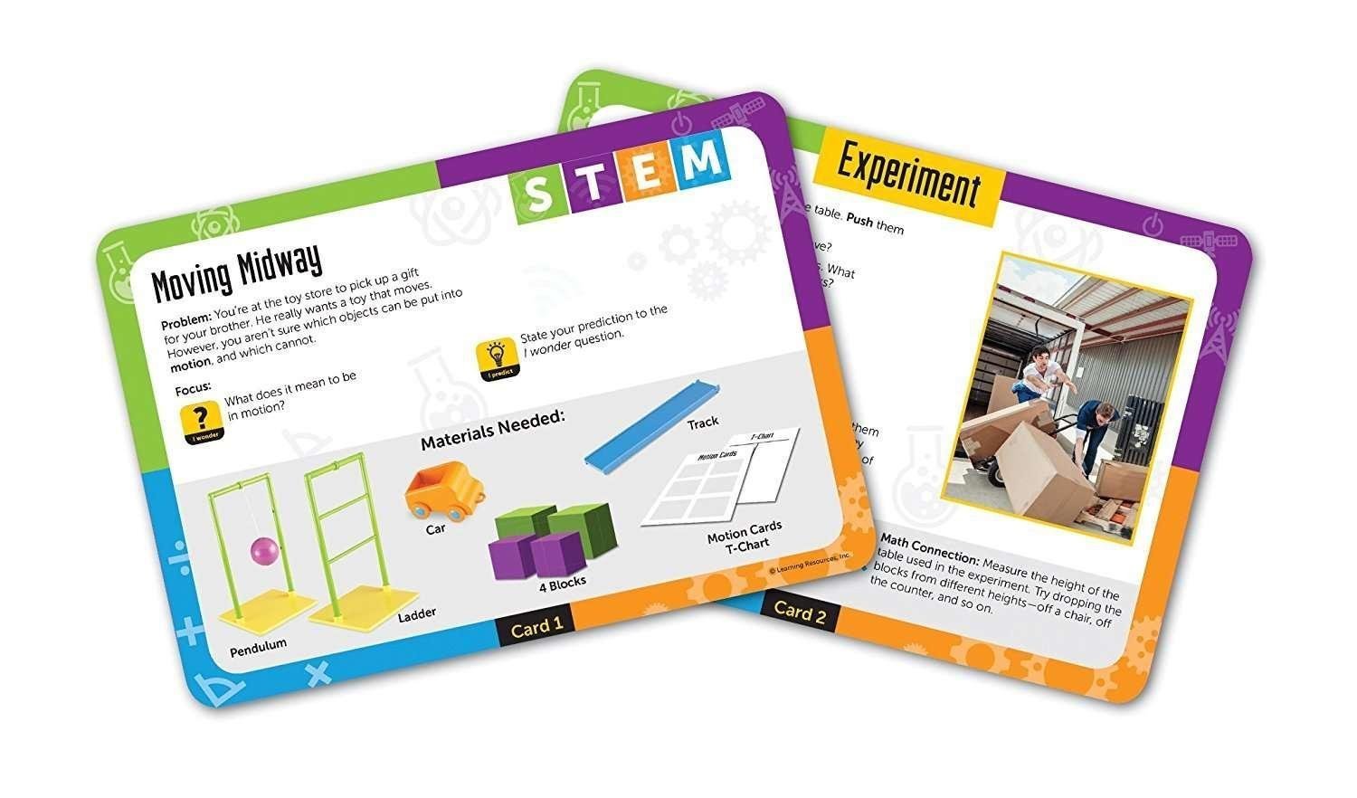 Learning Resources STEM Force and Motion Activity Set - Classroom STEM Toys for Kids, Kids Science Experiments, Science Engineering Kits, Physics