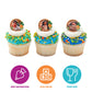 DecoPac Disney Moana 2 Rings, 24 Cupcake Decorations Featuring Disney's Moana, Maui, Simea, & Pua - 24 Pack