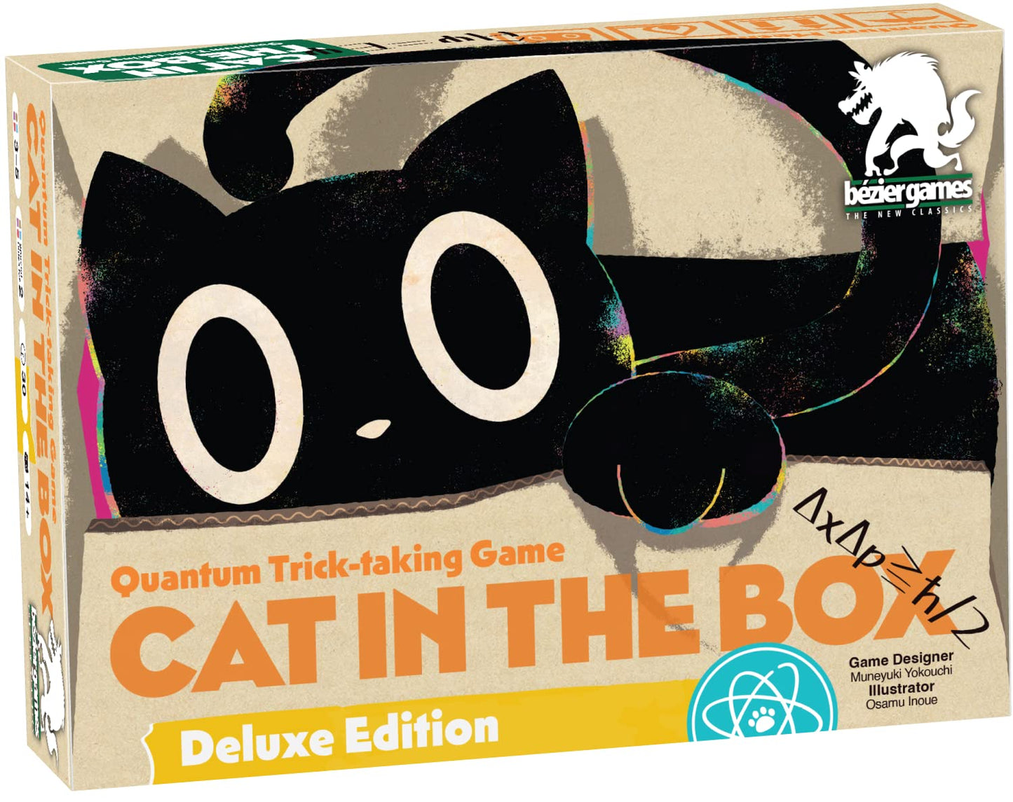 Cat in the Box Deluxe Edition Game by Bezier Games | Quantum Trick Taking Strategy Card Game for 2 to 5 Players | Innovative Logic and Prediction