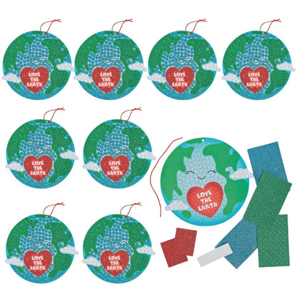 Glitter Mosaic Earth Day Sign Craft Kit - Makes 12 - DIY Crafts for Kids and Fun Home Activities