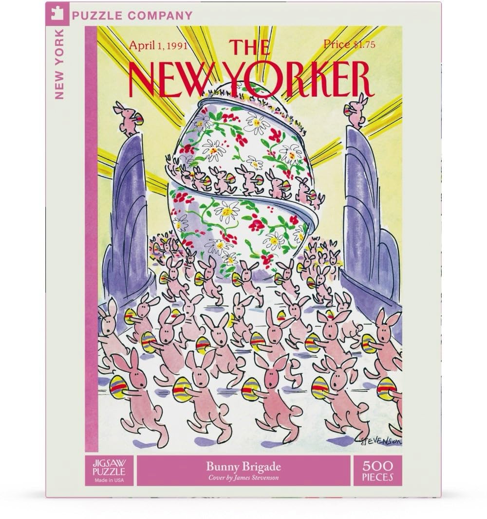 New York Puzzle Company - New Yorker Bunny Brigade - 500 Vintage Easter Piece Jigsaw Puzzle by James Stevenson