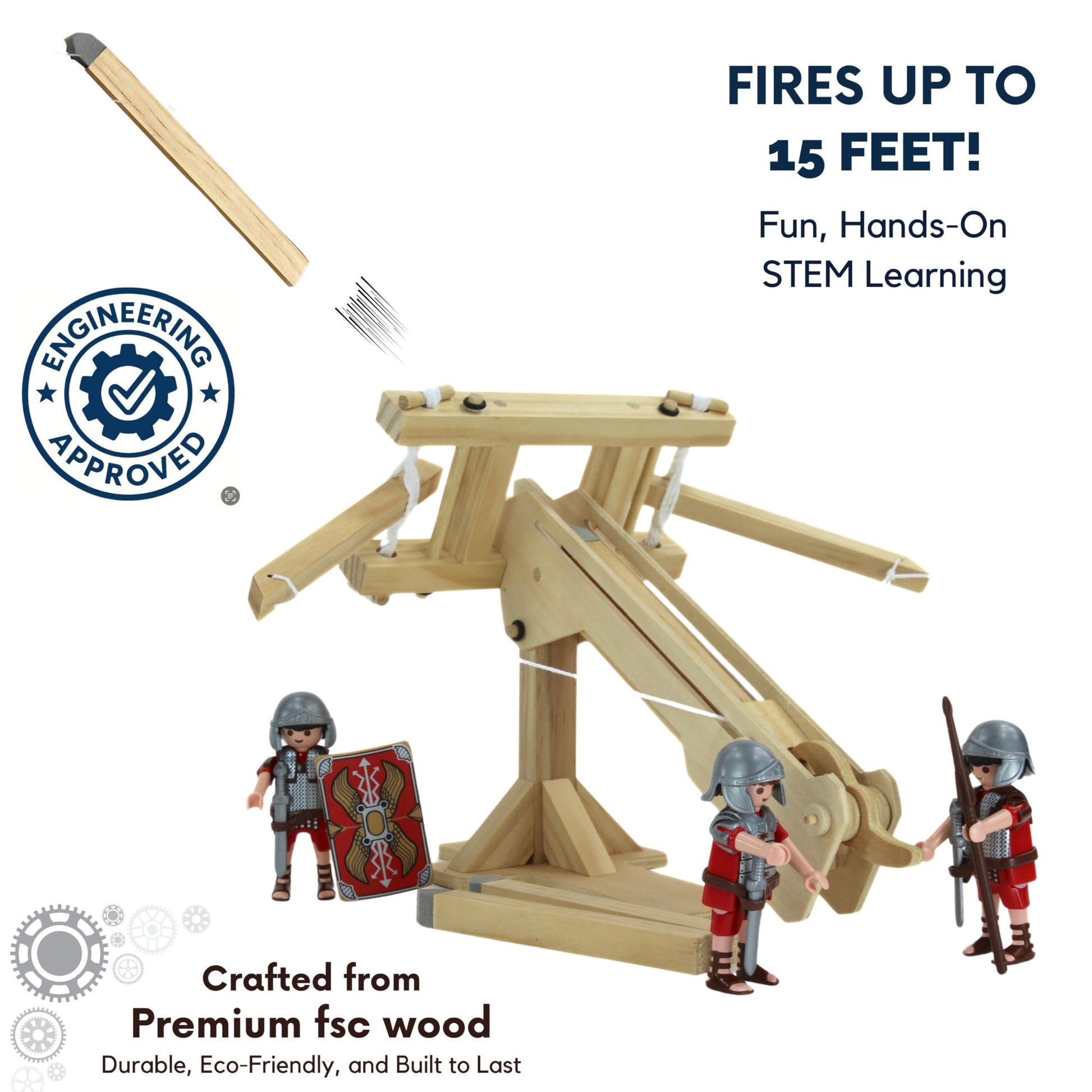Pathfinders STEM Kit - Roman Ballista Crossbow | Science Kits for Kids Age 8-10 10-14 | stem Kits for Kids Age 12-14 Physics Toys |Engineering |