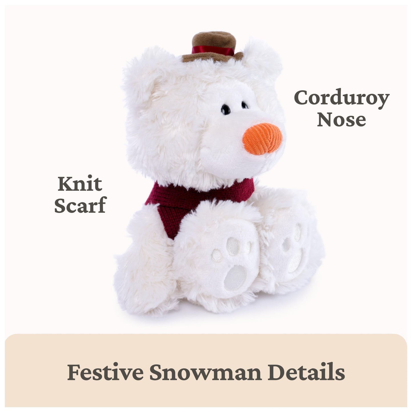 GUND Philbin Snowman 10-Inch Stuffed Animal Plush Toy with Winter Outfit