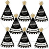 Big Dot of Happiness Happy Retirement - Mini Cone Retirement Party Hats - Small Little Party Hats - Set of 8