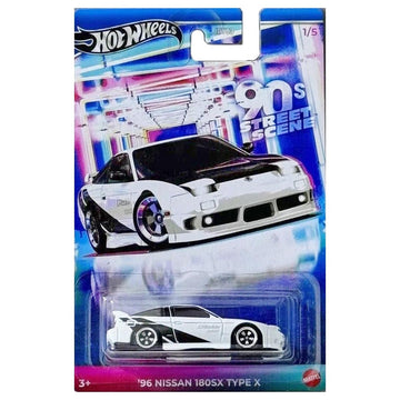 Hot Wheels 90s Street Scene, 96 Nissan 180SX Type X, 1/5, White