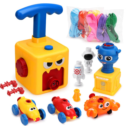 Balloon Launcher Toy Set,Balloon Powered Cars, Inertial Balloon Car, Creative Inflatable Balloon Pump Racing Car,Scientific Experiment Intelligence