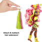Mattel Cave Club Fernessa Doll (8-10-inch, Pink Hair) Poseable Prehistoric Fashion Doll with Dinosaur Pet and Accessories, Gift for 4 Year Olds and Up