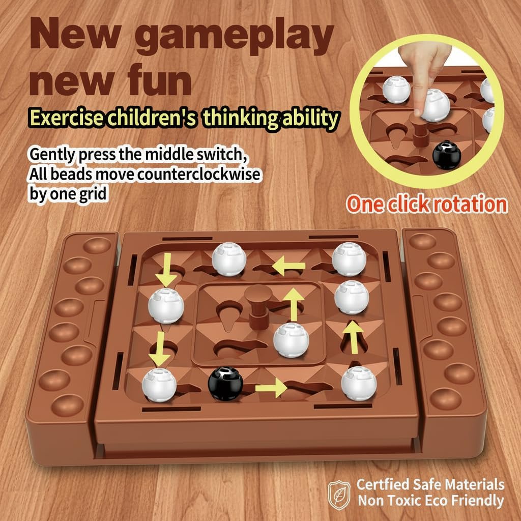 Orbital Logic Strategy Board Game, Family Four in a Row Chess Game Track Moves for 2-Player