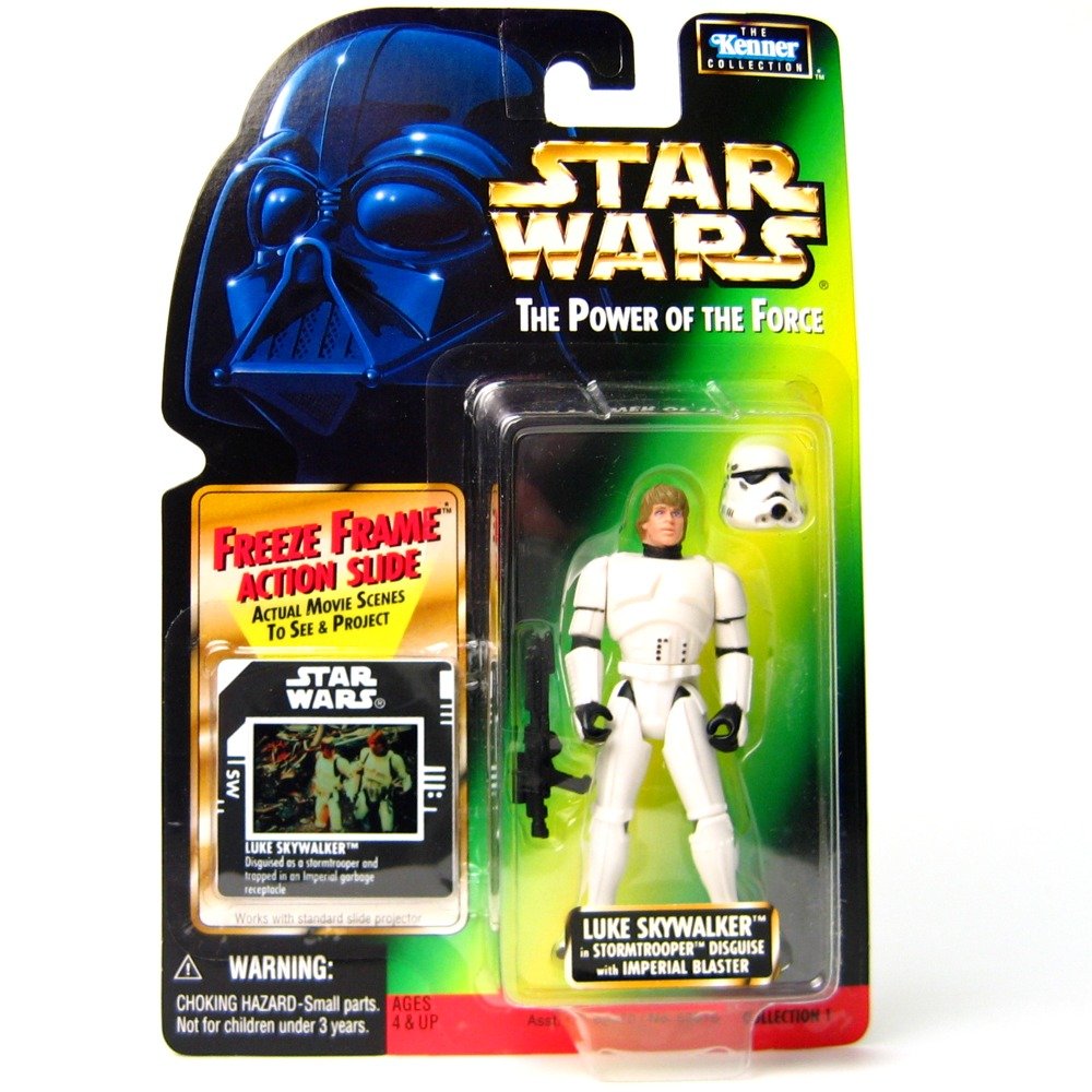 Star Wars Power of the Force Freeze Frame Luke Skywalker in Stormtrooper Disguise Action Figure 3.75 Inches