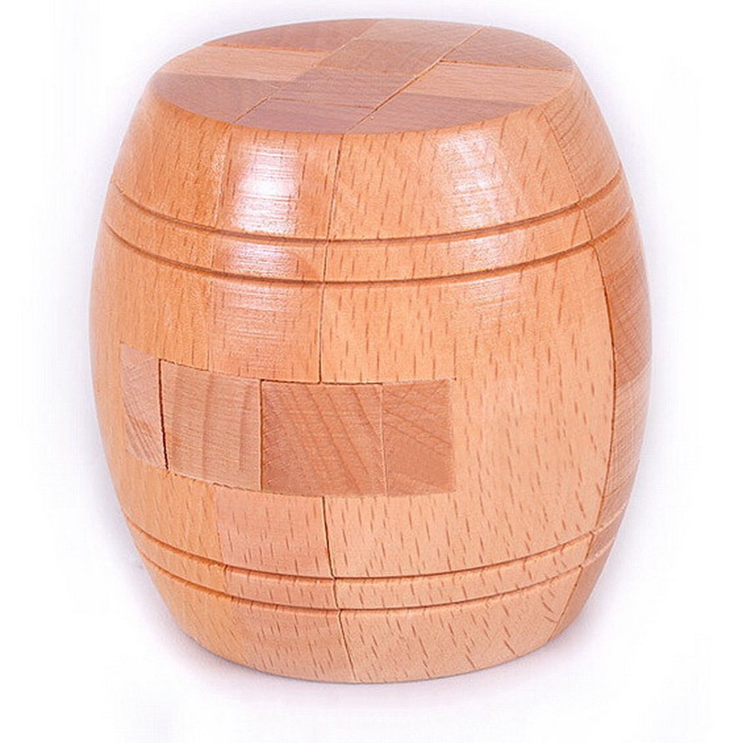 Ahyuan Handmade Powder Barrel Wooden Puzzles for Adults an Interlocking 3D Brain Teaser Puzzles for Adults Hidden Passage Works on a Classic
