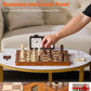 VEVOR 15-inch Magnetic Wooden Chess Set, 2-in-1 Folding Chess and Checkers Game for Adults and Kids, Portable Travel Chess Set with 2 Queens, Ideal