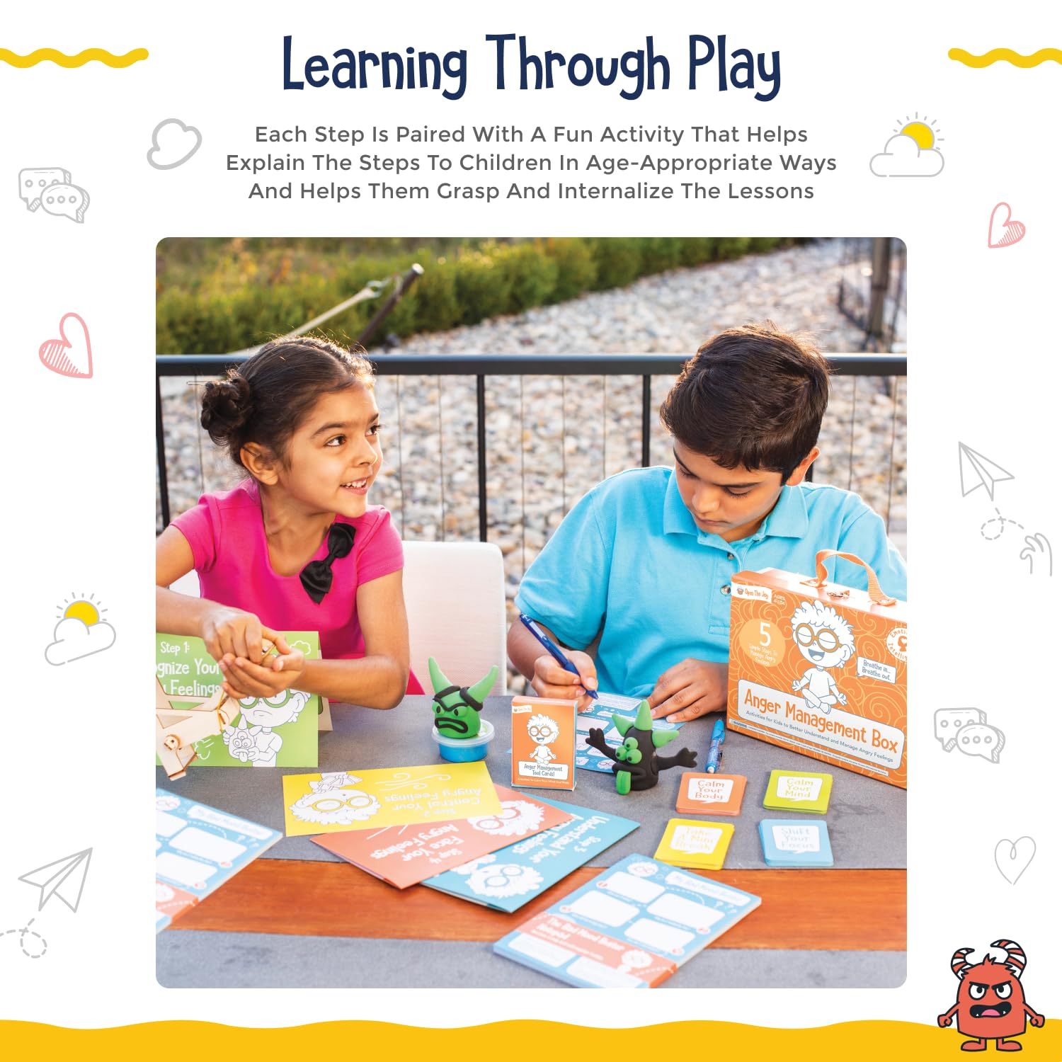 Open The Joy Anger Management Box - Emotional Regulation Kit for Kids with Calming Tools, DIY Crafts, and Stress Relief Activities, Perfect