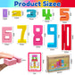 20Pcs Wooden Number Building Blocks,Montessori Number Blocks Math Learning Digital Building Blocks Digital Educational Counting Learning Toys