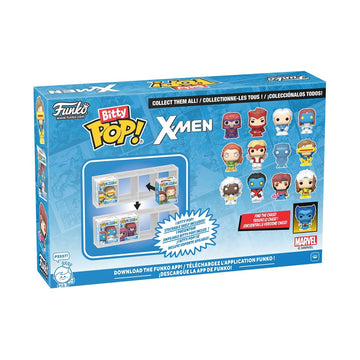 Funko Pop! Bitty: X-Men - Jean Grey, Angel, Iceman, and Cyclops - 0.9 Inch (2.2 Cm) - Anime Collectable - Gift Idea - Stackable Display Shelf Included
