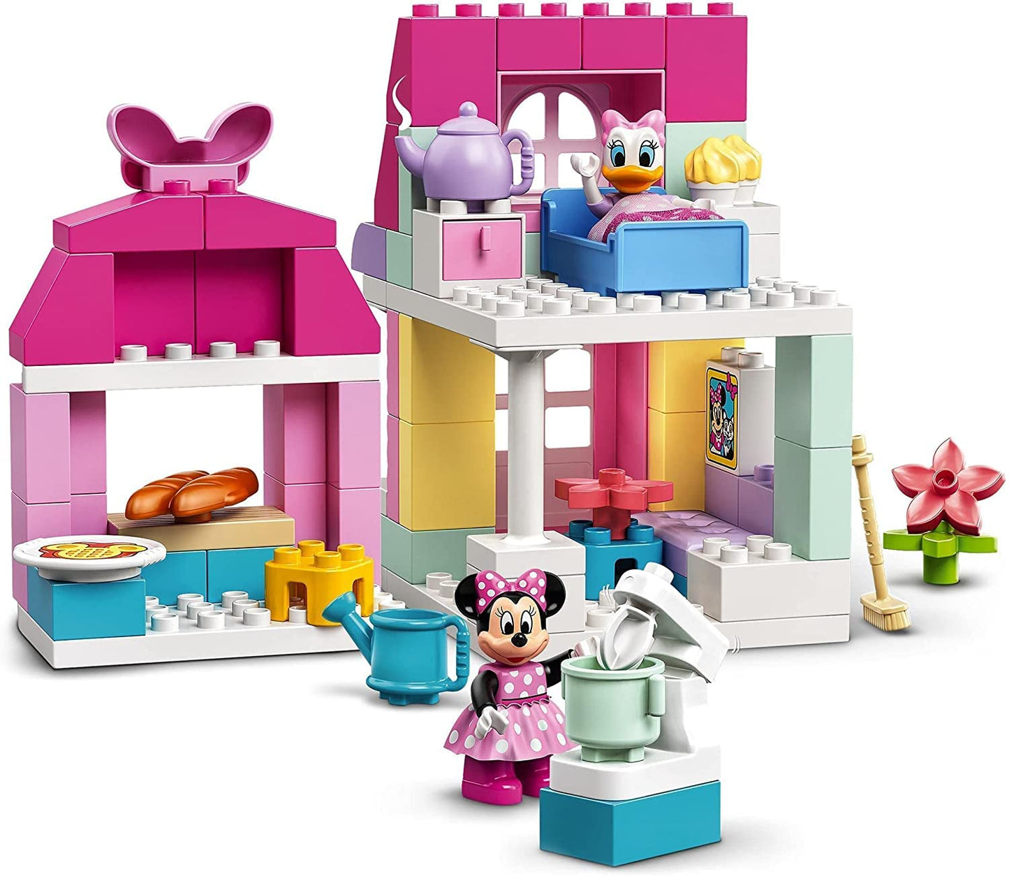 LEGO DUPLO Disney Minnie’s House and Café 10942 Dollhouse Building Toy for Kids with Minnie Mouse and Daisy Duck; New 2021 (91 Pieces)