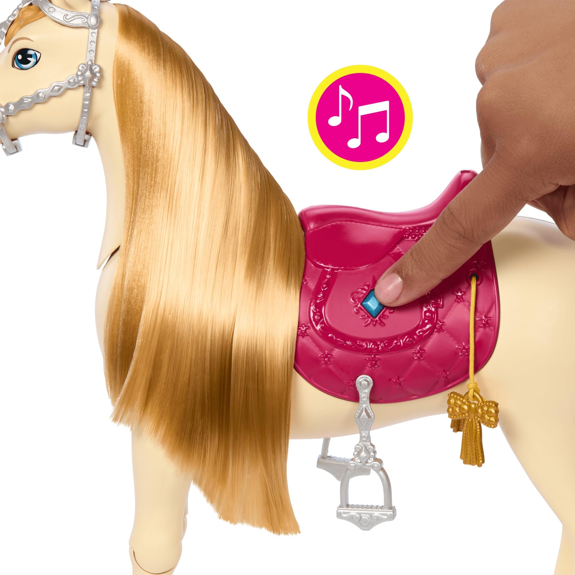 Barbie Horse with Sounds, Music & Accessories, Inspired the Great Horse Chase, Toy Moves, Dances & Blinks Eyes