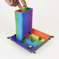 FanRoll Fold Up Dice Tower: Watercolor Rainbow, Role Playing Game Dice Accessories for Dungeons and Dragons