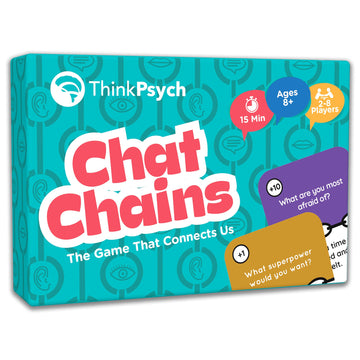 ThinkPsych Chat Chains - The Game that Connects Us | Social Skills Games | Therapy Games for Teens and Kids | Ages 8-99 | Therapy Conversation Cards |
