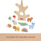 Fisher-Price Wood Stacking Toy Balance Tree, 10 Wooden Pieces for Developmental Play Preschool Kids Ages 3+ Years