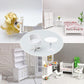 6Pcs 1:30 Scale Miniature Chair, Mini Plastic Chairs and Table, Mini Backrest Swivel Egg Chair, Miniature Furniture for Mini House Accessories