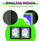 Jumbo Card Binder 100 Pockets for Oversized & Big Cards - Ringless PU Leather Binder with Zippered Closure, Top Loading & Wrist Strap, Fits 6x8 Inch