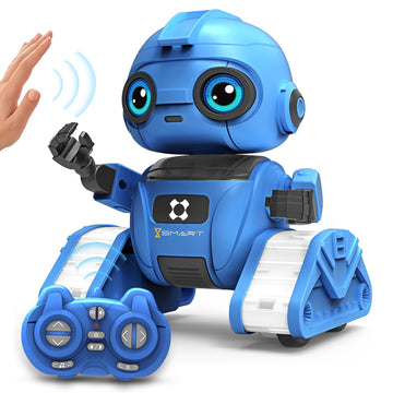 Dzxlin Robot Toys for Boys and Girls, Rechargeable Remote Control Robot with Auto-Demonstration, Light Projection, Dance Moves, Music, and Gesture