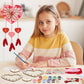 Fennoral 6 Pack Heart Dream Catcher Craft Kit for Kids Paint You Own Love Heart Dream Catcher DIY Coloring Mother's Day Wooden Art and Craft for Art