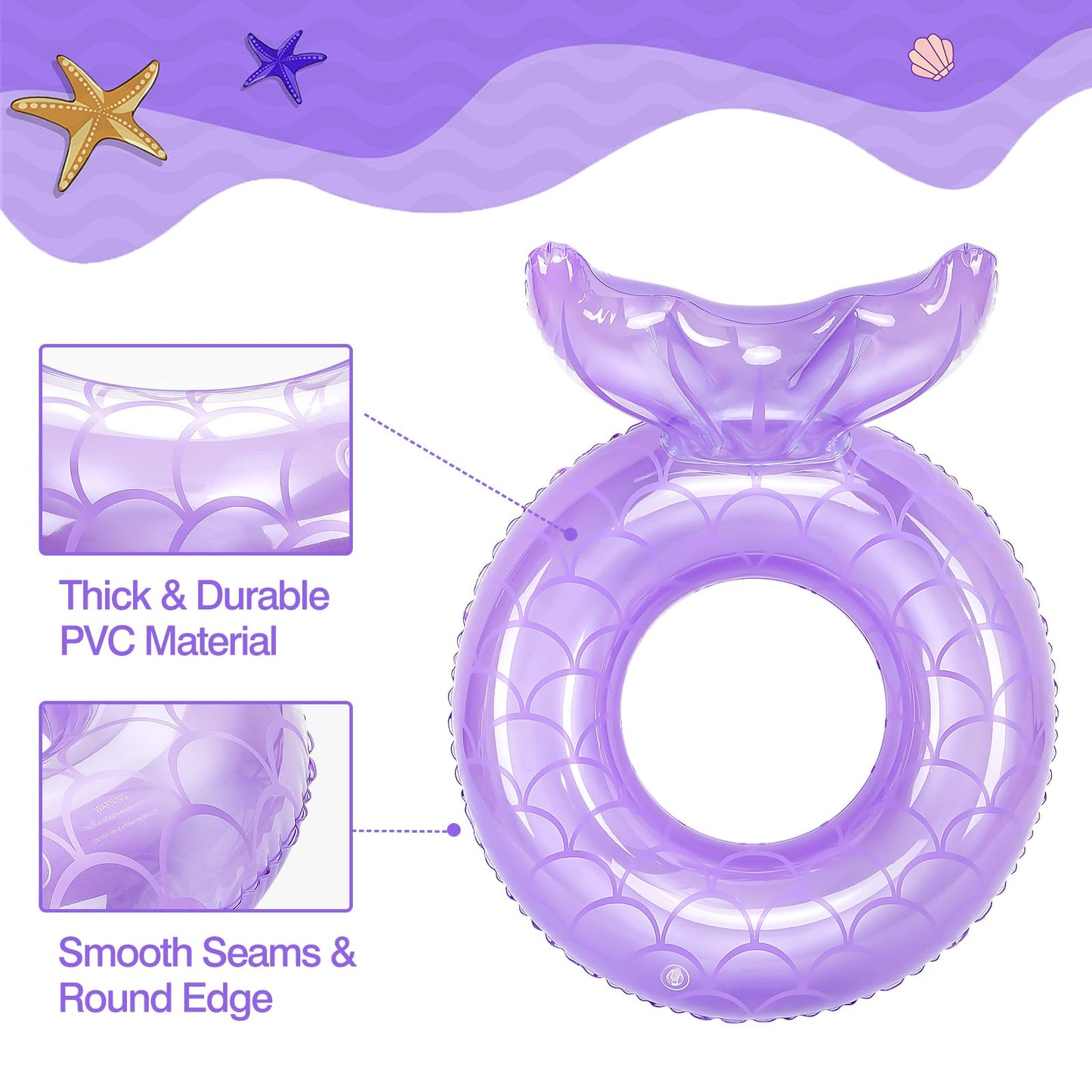 MoKo Kids Pool Floats, Inflatable Swim Ring Tube Raft Floaties for Adult