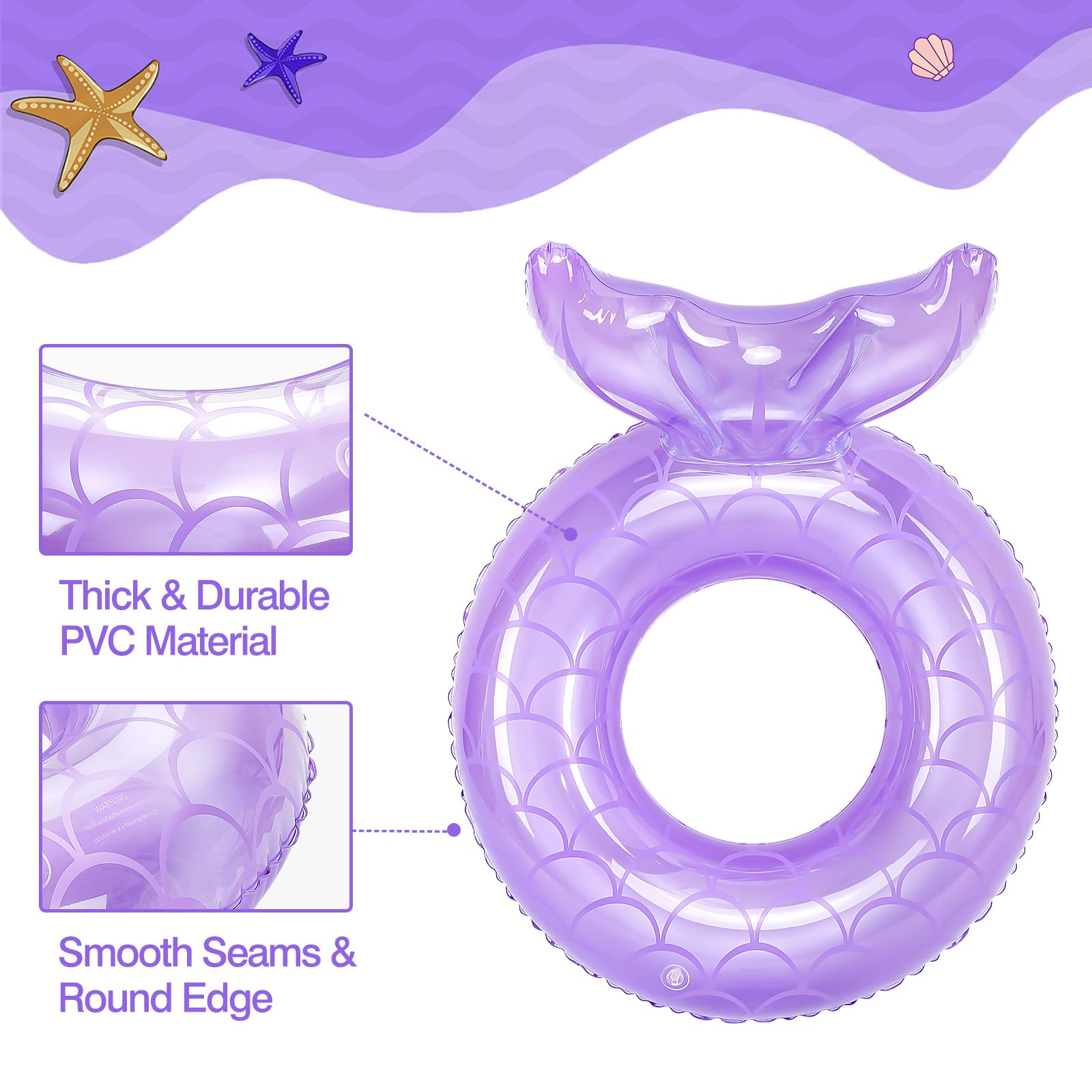 MoKo Kids Pool Floats, Inflatable Swim Ring Tube Raft Floaties for Adult