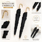 2Pcs Miniature Umbrellas, 1:12 Scale, Black Cloth, Mini Furniture Decorative Accessories, Dollhouse Umbrella