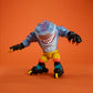 Mattel Street Sharks Action Figure with Bite & Skate Motion, Skreek Collectible Toy Inspired by 90s TV Half-Man Half-Shark Hero, 6-Inch