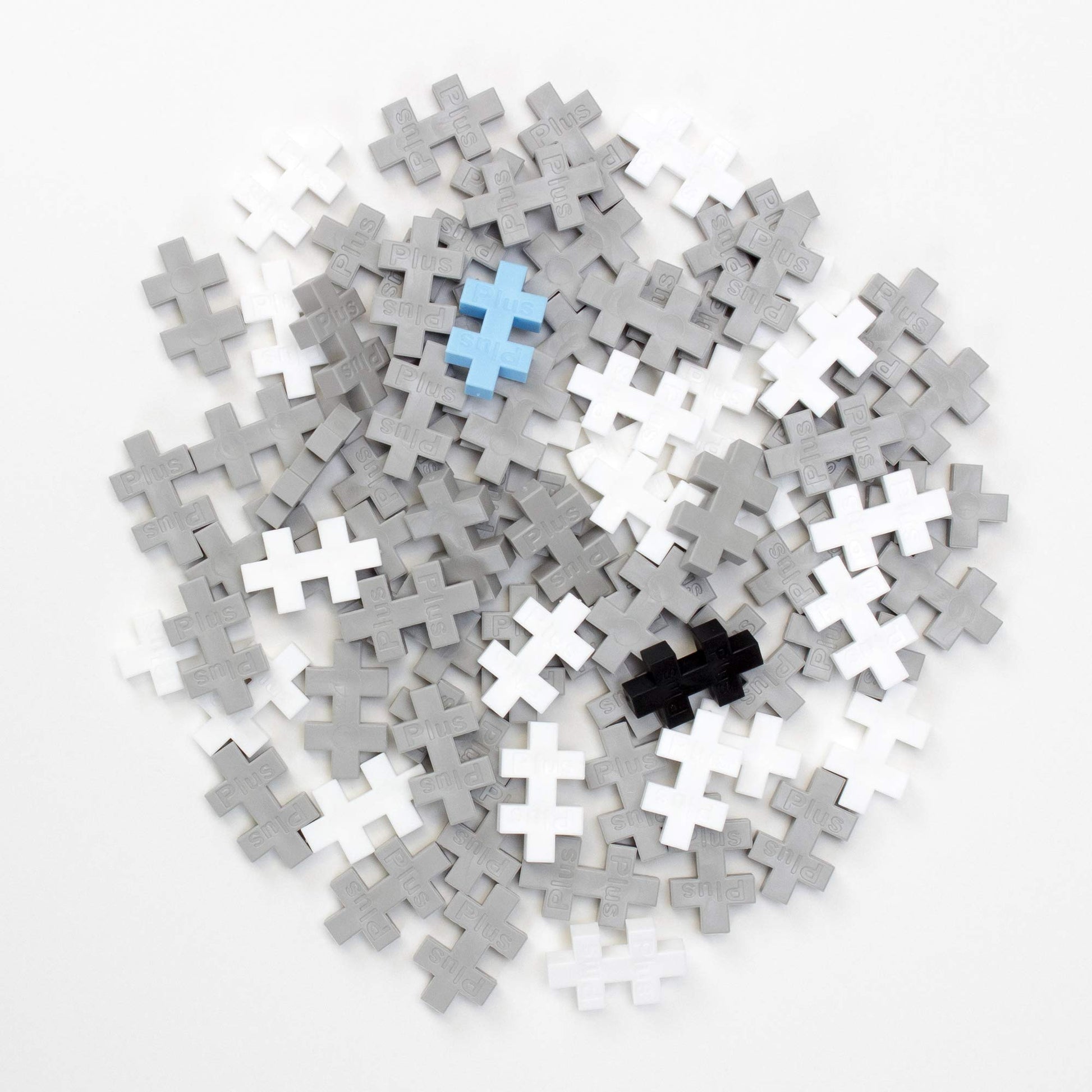 Plus-Plus - Construction Building Toy, Mini Maker Tube - 70 Piece - Gray Wolf